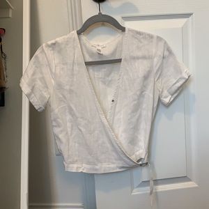 White wrap tee